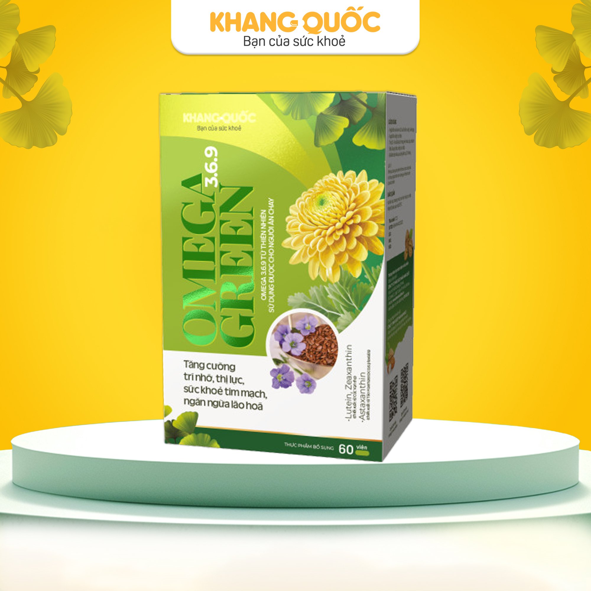 Omega 369 Green+ tăng cường trí nhớ, thị lực, bảo vệ tim mạch