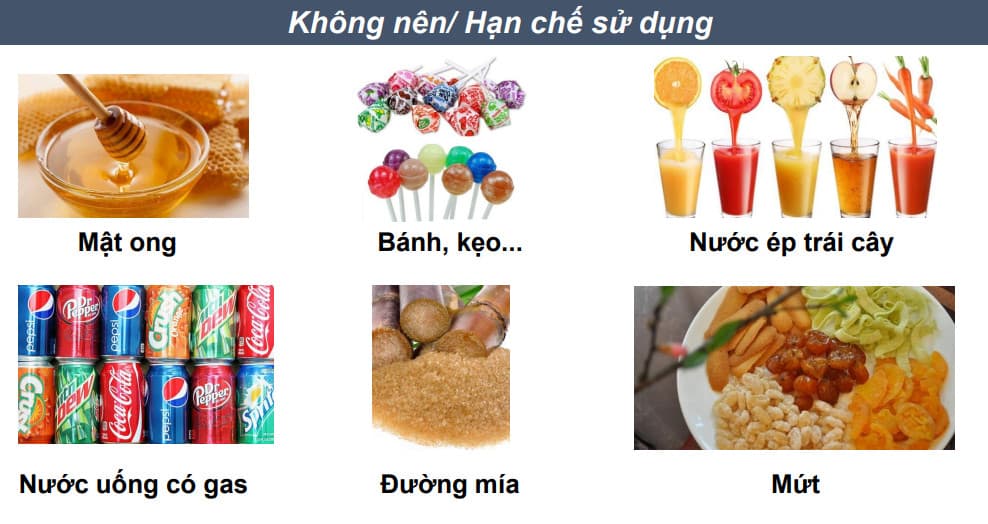 Hạn chế đường trong mỗi bữa ăn