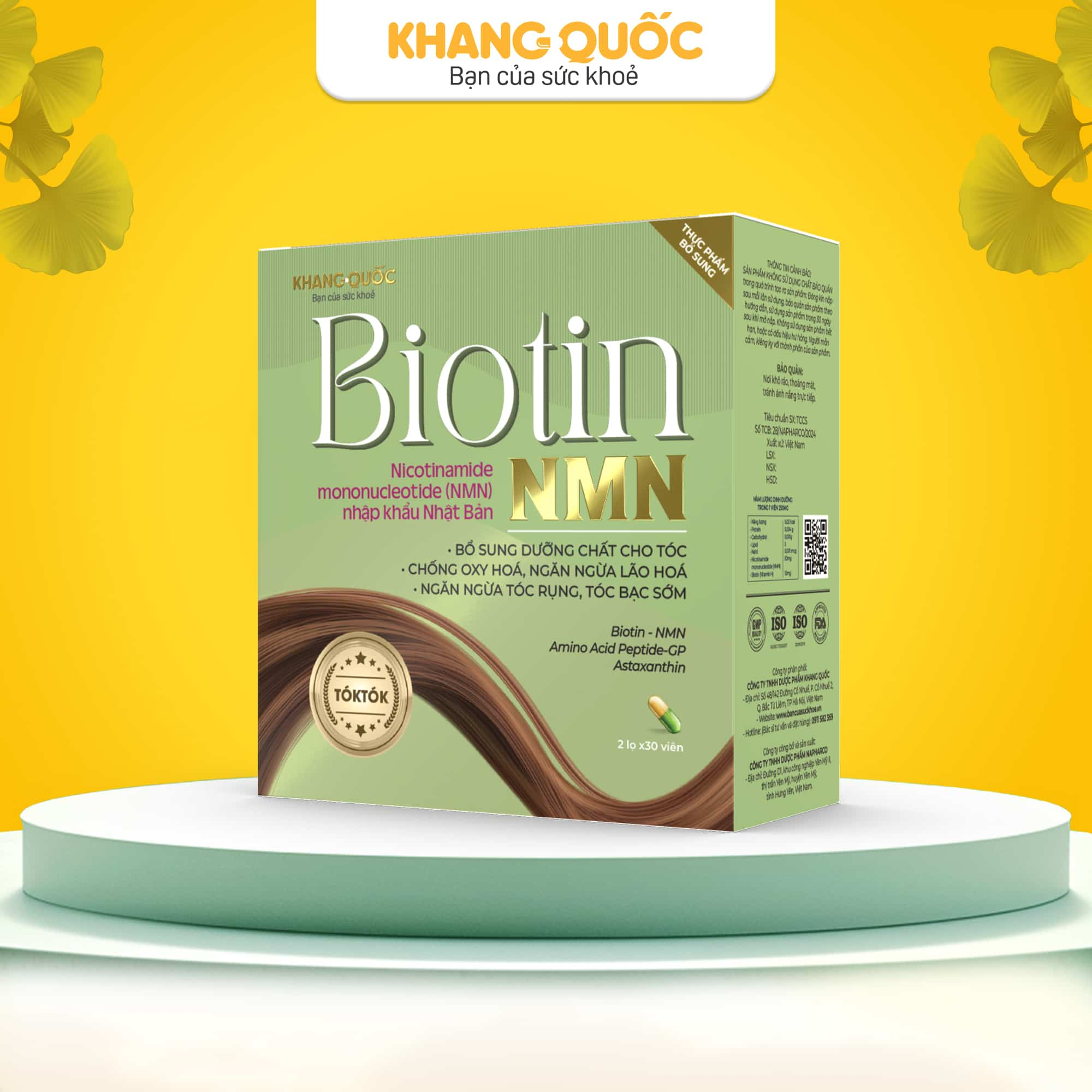 Biotin NMN giúp tóc và móc chắc khỏe