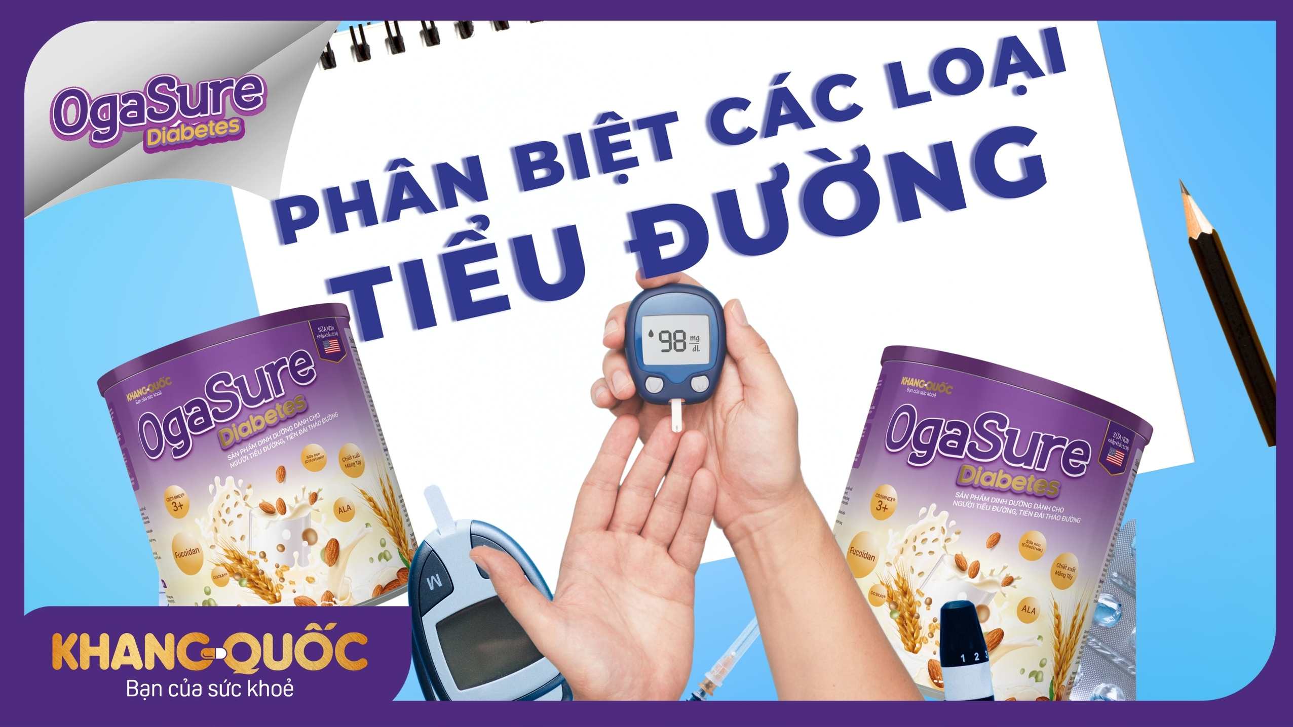 Phân biệt các loại tiểu đường: Tiểu đường tuýp 1, tuýp 2 và tiểu đường thai kỳ