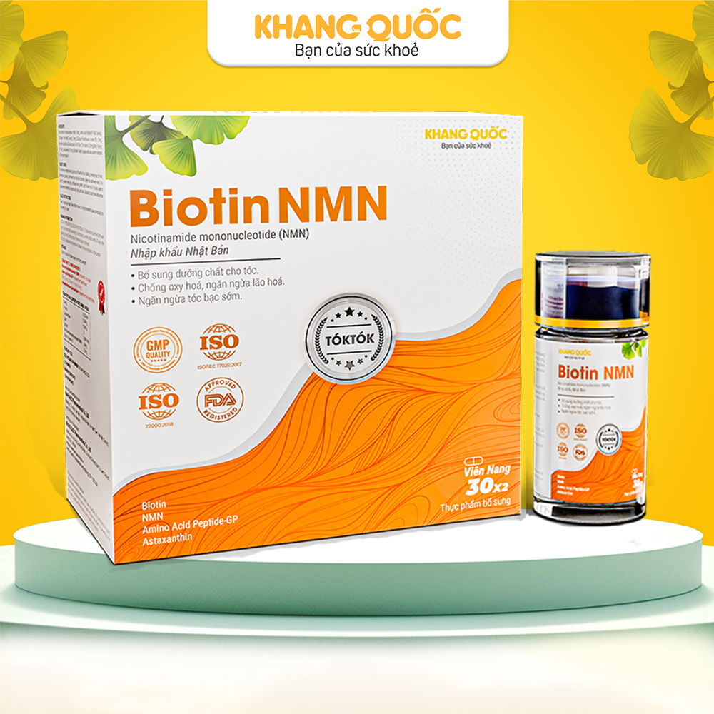 Biotin NMN Bổ sung dưỡng chất cho tóc, chống oxy hoá, ngăn ngừa lão hoá, ngăn ngừa tóc bạc sớm
