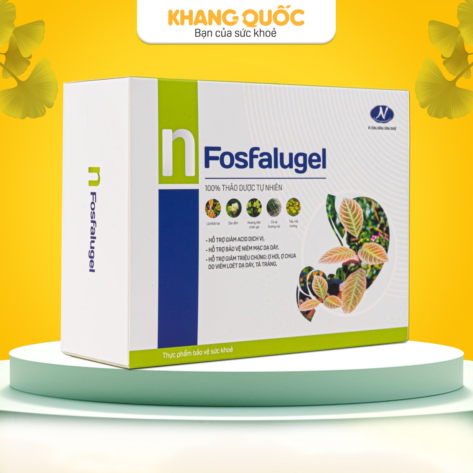 Giảm đau dạ dày với Fosfalugel 100% từ thảo dược tự nhiên