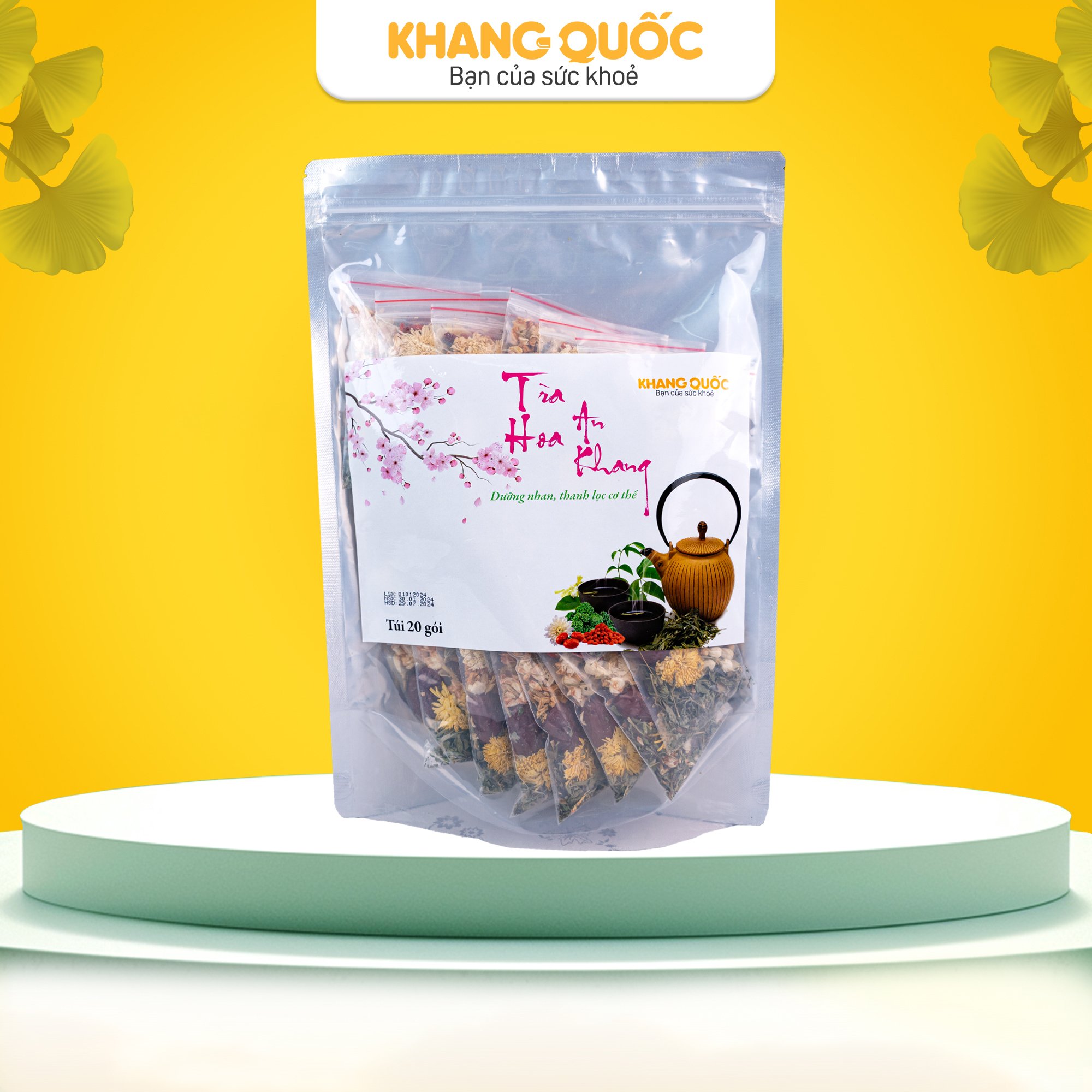 Trà Hoa An Khang (20 gói) Dưỡng nhan, thanh lọc cơ thể